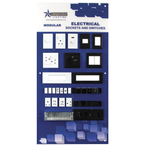 DISPLAY BOARD FOR MODULAR PLUGS AND SWITCHES