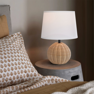 Rattan and Wood Lamps